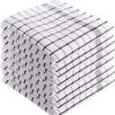 AMOUR INFINI Kitchen Dish Cloths Set of 8 - Ultra Soft, Highly Absorbent, Quick-Drying Terry Cotton Dishcloths 12"x12" Inch Wash & Cleaning Cloths for Kitchen & Dishwashing (D.Grey) (Charcoal)