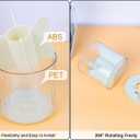 360 Rotating Desk Organizer, Premium Transperent Pen Holder for Desk, Cut Desk Accessories & Workspace Organizers for Office, School, Home, Art(Transparent White)