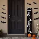 Halloween Porch Decor Outdoor Halloween Decorations Wooden Pumpkin Ghosts Boo Porch Sign Door Decorations Indoor Outside Welcome Sign for Front Door 46.8 Inch