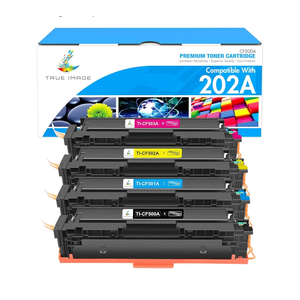TRUE IMAGE Compatible Toner Cartridge Replacement for HP 202A CF500A 202X M281fdw Color Laserjet Pro MFP M281fdw M281cdw M254dw M281fdn M254 M281 202 Toner Printer (Black Cyan Yellow Magenta, 4-Pack)