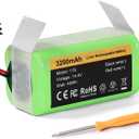 3200mAh Replacement Battery Compatible with Eufy RoboVac 11, 11S, 30C, 30, 35C, 15C, 15T, Ecovacs Deebot N79, N79S, 500, DN622 (3-Prong Connector)