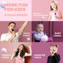YLL Mini Karaoke Machine for Kids Adults, Portable Bluetooth Speaker with 2 Wireless Microphones, Trendy Birthday Gifts Toys for Girls Ages 3, 4, 5, 6, 7, 8, 9, 10+ Years Old Home Family Party (P-ink)
