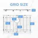 Stainless Steel Kitchen Sink Grid – 24-3/4” x 15-5/8” Sink Protector for Single Bowl Sinks – Rear Drain with Corner Radius 3/8", Durable Sink Grate & Drying Rack for Glassware