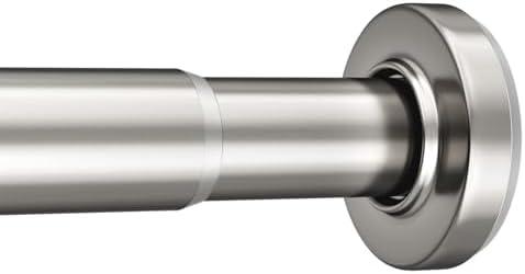 AmazerBath Spring Tension Shower Rod, 31-75 Inches Heavy Duty Easy Installation, Rust Proof Nickel
