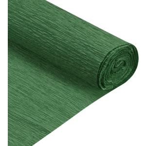 MECCANIXITY Crepe Paper Roll 6.9ft Long 20 Inch Wide for Wedding Ceremony Various Large Festivals Decoration, Dark Green