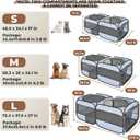 2-in-1 Dog Playpen, 73''Pop Up Cat Puppy Pet Playpen Indoor/Outdoor Cats Enclosed, Cat Dog Tent Crate Cage Kennel, Portable Playpen for Kitten, Small Animals Play Pen(No Divider, Unified Space)