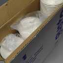 GUSTO [8 oz. - 50 Count White Paper Food Containers with Vented Lids - To Go Hot Soup Bowls, Disposable Ice Cream Cups, Ideal for Hot and Cold Foods - (Formerly Comfy Package)