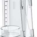 Precise Rain Gauge with Mounting Bracket, Outdoor Rain Gauge Accurate to 1/100th of an Inch, Made of UV and Heat Resistant Polycarbonate Material for All Weather Conditions
