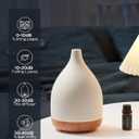 InnoGear Oil Diffuser, 300ML Ceramic Diffuser for Essential Oils Handcrafted Aromatherapy Diffuser Ultrasonic Cool Mist Humidifier with 4 Timers Waterless Auto Off for Room Office, White