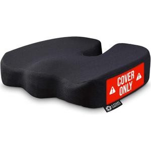 5 STARS UNITED Replacement Cover for Standard Seat Cushion - Black - Cover Only
