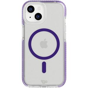 tech21 Evo Crystal for iPhone 15 - Compatible with MagSafe - Impact Protection Case - Purple