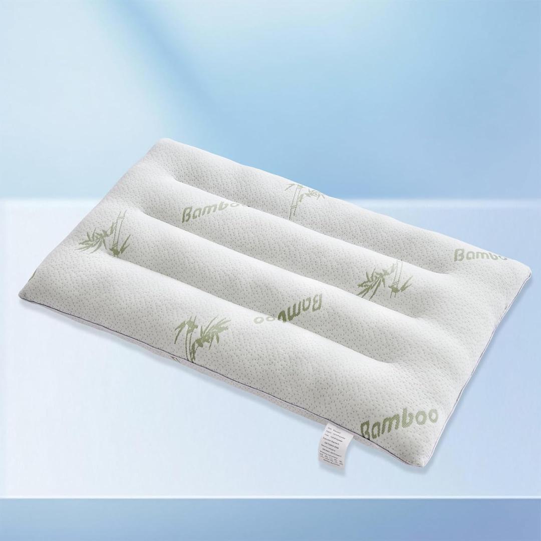 SWTMERRY Ultra Thin Pillows for Sleeping, Flat Pillows for Stomach & Side Sleepers, Rayon Derived from Bamboo, 7D High Support 2.5 inch Height Slim Bed Pillow