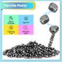 Dilabnba 550PCS Ferrite Putty Fidget Toys for Adults with 2 Magnet Stones, Ferrite Putty Beads, Magnetic Desk Toys for Office Focus, Creative Sensory Play & DIY Gifts (Black)