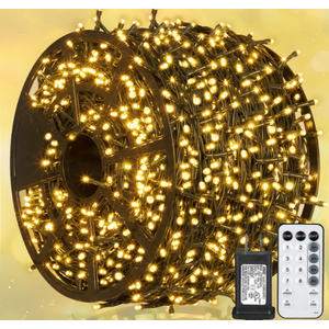 weillsnow 328 FT 1000 LED Christmas String Lights with Remote & Timer, 8 Lighting Modes Twinkle Lights, Waterproof Fairy Lights for Outdoor Bedroom Backyard Tree Wall Christmas Decoration (White)