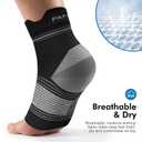 6 Pairs Plantar Fasciitis Socks for Men & Women, Ankle Brace Compression Socks with Arch Support for Achilles Tendonitis, Heel Pain, Swelling & Arthritis Relief, Black, Large