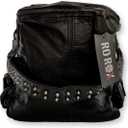 Ro Rox Calamity Womens PU Punk Gothic Uni Studded Backpack - Black, Large