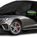 Waterproof Car Covers Compatible with 2008-2024 Audi A4/S4 Sedan, All Weather Custom-fit Car Cover with Zipper Door for Rain Snowproof UV Windproof Protection