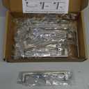 Ravinte 15 Pack Solid 5 Inch Square Cabinet Handles - Brushed Nickel Pulls for Drawers and Kitchen Cabinets - Hardware Handles (5" Hole Center)