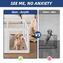 ClimbHope Acrylic Dog Playpen Indoor, G Series, 24" H, White, 2 Panels