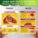 QUOKKA Puzzles for Kids Ages 4-6 - 150 Pcs Floor Puzzles World Map for Kids Ages 4-8 Preschool Activities - Includes 50 Cards with 400+ World Facts - Continent-Shaped Jigsaw Puzzle Gift for Girls Boys