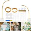 Balloon Arch Kit 8.2ft 5ft DIY Balloon Arch Support with Base Balloon Clips Flexible Balloon Column Stand Kit Reusable Balloon Post Holder Set Balloon Pillar for Birthday Wedding Party (Golden)