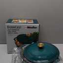Mueller DuraCast 6 Quart Enameled Cast Iron Dutch Oven Pot with Lid, Heavy-Duty, Oven Safe up to 500 F & Across All Cooktops, Wedding Registry Ideas & Gifts, Emerald