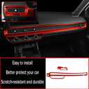 Car Accessories Fit for Honda Civic 11th Gen 2022 2023 2024 2025 2026 Sedan Hatchback LX EX EX-L Sport Touring Inner Dashboard Center Console AC Air Vent Outlet Cover Trim (Red) ABS 2 PCS