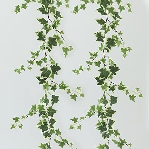 Dallisten 3 Strands Odorless Artificial Ivy Vines Kit, 71" Silk Ivy Garland with Green Leaves, Fake Hanging Plants Greenery Decoration for Bedroom, Windows, Walls, Wedding, Outdoor Decor