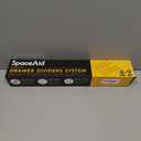 SpaceAid Bamboo Drawer Dividers with Inserts and Labels, Kitchen Adjustable Drawer Organizers, Expandable Organization for Home, Office, Dressers, 4 Dividers with 9 Inserts (17"-22" Natural)