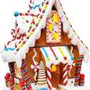 MOMENTS IN TIME Christmas Gingerbread House Lighted Hand-Painted Resin Holiday House with LED Lights Battery Operated Festive Dcor (Cultural)