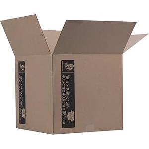 Duck Brand Kraft Corrugated Shipping Boxes, 16" x 16" x 15", Brown, 6-Pack (281502)