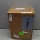 Bathroom Trash Can with Lid, 2.6 Gallon /10 Liter Small Garbage Can, Press Top Bin & Step Metal Pedal Trash Bin Plastic Wastebasket for Bedroom, Office, Kitchen, Dorm (Black Gray)