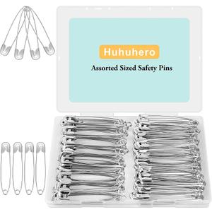 100PCS Large Safety Pins for Clothes, 3 Inch Big Heavy Duty Safety Pins, Rust-Resistant Nickel Plated Steel Pin for Sewing Clothing Diapers, Art & Craft Supplies