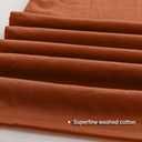 HeimenAogo Egyptian Cotton Duvet Cover Set Queen, Ultra Soft and Breathable Comforter Cover with Zipper Closure, High Thread Count Long Staple Cotton Blanket Cover 3pcs (90"90"), Burnt Orange