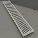 Linear Bar Air Grille 24" X 4", Aluminum Air Supply/Return Grilles,Easy Air Flow,Removable Grille/Door-HVAC Air Vent Cover,White[Outer Dimensions: 24.8"w X 4.8"h]