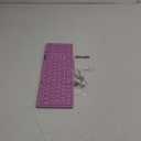 seenda Folding Keyboard with Number Pad, Portable Foldable Bluetooth Keyboard for Travel, Full-Size Rechargeable Keyboard for Laptop Tablet PC Smartphone Windows iOS Android Pink