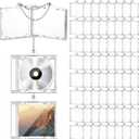 Misdary Mini Cd Keychain Album Cases Plastic Cd Cases Clear DVD Cover Bulk DVD Jewel Keyring Music Blank Mini Compact Disc Holder Pendant Personalized for DIY Backpack Hanging Decor Gifts(10 Pcs) (Silver)