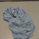 uxcell Square Ottoman Cover 18x18x18inch Stretch Polyester Washable Ottoman Slipcovers Elastic Foot Stool Foot Rest Protector for Living Room Bedroom, Sky Blue