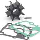 QuickMarine 8M0135803 Water Pump Impeller Service Kit for Mercury Marine & Tohatsu Nissan 9.9 15 18 20 HP Outboard Motor Replacement 47-803748 334-65021-0 Sierra 18-8921 with Gasket and Key