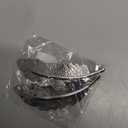 2 PCS Metal Leaf Feather Hair Clip Wedding Women Hairpin Hair Claw Barrettes (Silver)