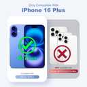 for iPhone 16 Plus Case with Invisible Ring Stand,Military Drop Protection Compatible with Mag-Safe Matte Translucent Back Anti-Slip Shockproof Phone Cover 6.7 Inch 2024-Black