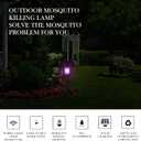 Qualirey 4 Pcs Solar Bug Zapper Waterproof Outdoor Mosquito Zapper Killer and Lighting Repellent Lamp for Indoor Outdoor Use Garden Patio, Purple and White Light(Plastic,Retro Black)