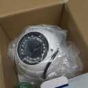 Analog CCTV Camera HD 1080P 4-in-1 (TVI/AHD/CVI/CVBS) Security Dome Camera Outdoor, 2.8mm-12mm Manual Focus/Zoom Varifocal Lens, Weatherproof Metal Housing 36 IR-LEDs Day & Night Monitoring (White)
