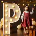Marquee Letters 4 Feet Tall Large Light Up Letters P Happy Birthday Decorations Marry Me Proposal Engagement Party Decor Yellow Light Birthday Decorations Balloon Arch Kit Foam Sign P