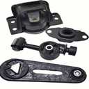 Engine Motor Mount Kit - Complete Set of 4 for 2007-2012 Nissan Versa 1.8L & 2009-2014 Nissan Cube 1.8L - Front, Rear, Left, Right Motor Mounts - OE Replacement A4312 A4318 A4320 A4323