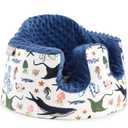 Seat Cover Compatible with Bumbo and Nuby Seat, Booster Seats Accessories, Soft Breathable Cover for Baby Girl Boy, Cover Only (Ocean Blue)