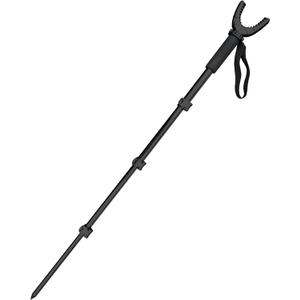 AUSCAMOTEK Aluminum Monopod for Hunting and Photography - Lightweight Collapsible Shooting Stick with 360 Swivel Yoke for Rifle Crossbow and Camera Support