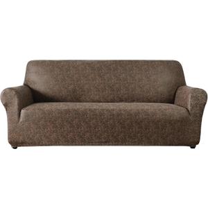molasofa Loveseat Covers - Couch Cover for Leather Couches, Soft and Washable Loveseat Covers with Leather-Like Quality. Non-Pilling, Non-Slip 1-Piece Couch Cover for Pets and Kids (02 Dark Brown)