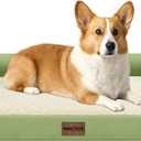 Medium Large Dog Bed Orthopedic Washable: Beds Bolster Medium Large Sized Dog Bed Egg Crate Foam Couch Sofa Waterproof with Removable Cover - Grass Green