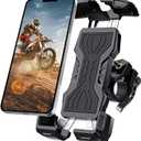 Motorcycle Bike Phone Mount Holder for 4.7"-6.8" Smartphone, Quick Release Bike Phone Holder Handlebar Clamp
